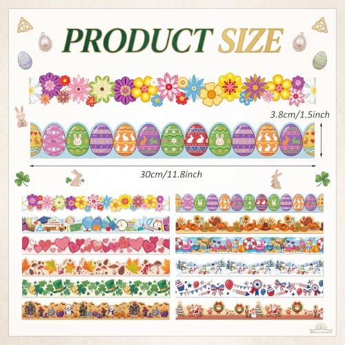 24 Pack Magnetic Holiday Seasonal Bulletin Board Borders Bulk - Image 2