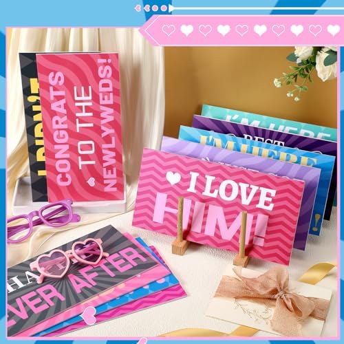 Beeveer 24 Designs Wedding Photo Booth Props, Double Sided PVC Selfie Sign - Image 2