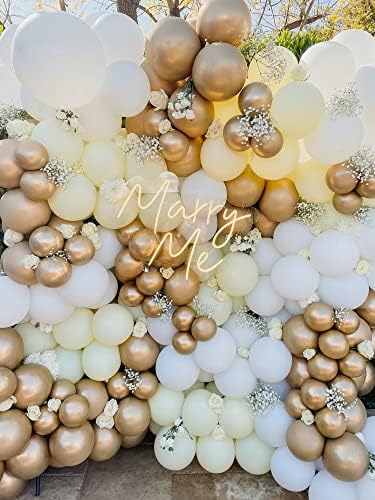 Voircoloria 105pcs Metallic Gold Party Latex Balloons, 12inch - Image 6