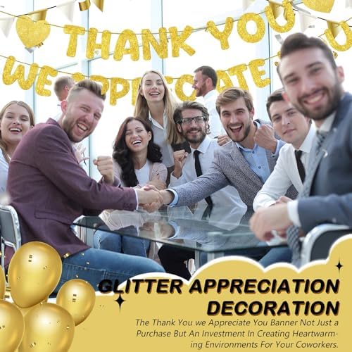 Fulmoon Pre Strung Thank You We Appreciate You Banner, Gold - Image 5
