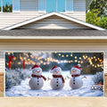 6 x 13 ft Christmas Garage Door Decorations Merry Christmas decorations Xmas Garage Door Cover, Happy New Year Hanging Banner for Home,Outdoor,Indoor,Party (Three Snowmen, 6 x 13 ft) by THISFIND