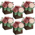 Dusty Pink & Champagne Dining Table Centerpiece Set of 6 by DIYDOFUN