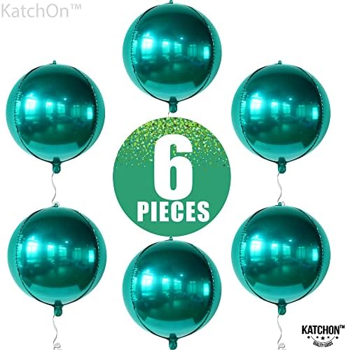 KatchOn Emerald Green Balloons - 22 Inch, Pack of 6 - Image 5