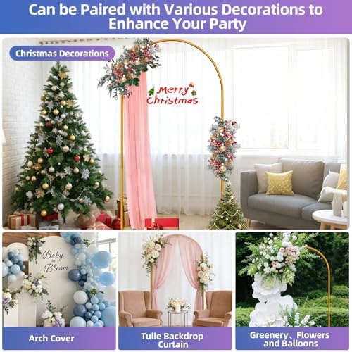 Hemmotop Arch Backdrop Stand Gold 7.2 FT - Image 4