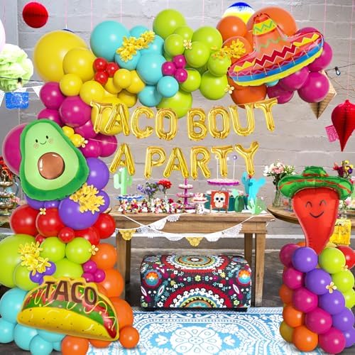 Amandir 169Pcs Mexican Fiesta Party Decorations Fiesta Balloons - Image 6