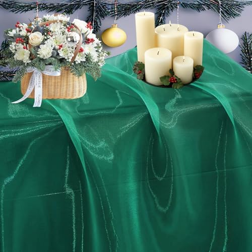 35 Yard Organza Fabric 44" Wide for Wedding Event Décor - Emerald Green by MDS