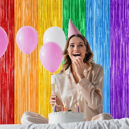 ZATAYE 12 Pack Rainbow Kindergarten Foil Curtain Streamer Decorations - Image 5