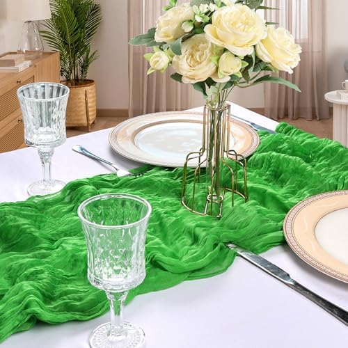 6 Pack 10Ft Green Cheesecloth Table Runner 23 x 120 Inch - Image 6