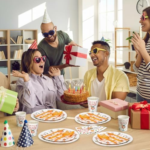 Yungyan 252 Pcs Just A Spritz Older Spritz Birthday Party Tableware Set Included Plates Napkins Cups Forks Knives Cutlery for Party Decorations Supplies 36 guests - Image 5