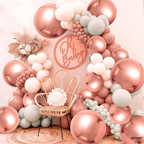 KatchOn Rose Gold Balloons - 22 Inch, Pack of 14, Engagement Decor - Image 6