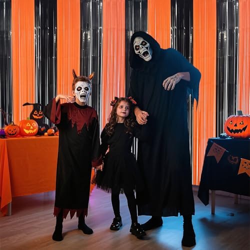 Halloween Party Decorations Indoor, Foil Fringe Tinsel Curtains Backdrop - Image 5