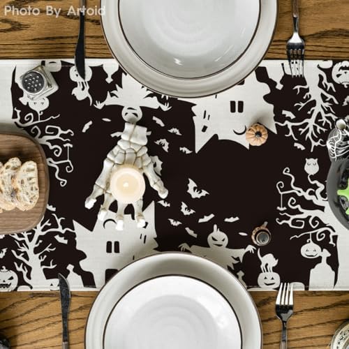Artoid Mode 210 GSM Halloween Table Runner Home Party Decor 13x72 Inch - Image 3