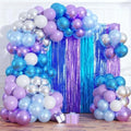 Blue Purple Balloon Garland Arch Kit Birthday Party Decorations by Payolorn