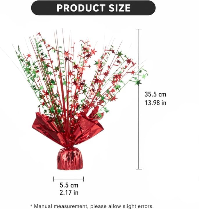 4 Pack Christmas Centerpieces for Tables Red Green - Image 2