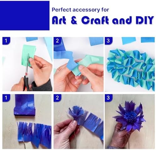 PartyWoo Blue Crepe Paper 10pcs 820 FT Royal Dark Blue Streamers - Image 4