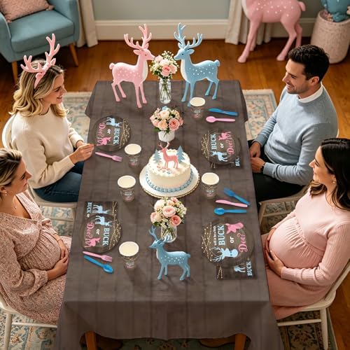 170 Pcs Buck or Doe Gender Reveal Party Decorations Serves 24 - Image 6