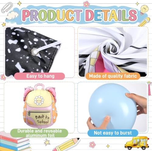 Back to School Balloon Arch Kit Pastel Composition Notebook Classroom Decor - Image 3