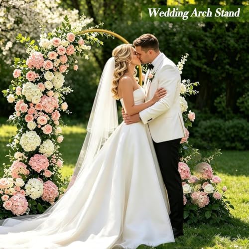 6 FT Metal Arch Backdrop Stand, Party Balloon Arch Stand - Image 2