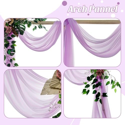 Pack of 1 Wedding Arch Drape Panel Fabric 30" x 40ft - Orchid - Image 5