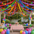 600 Paper Chain Strips 12 Colors Party Garland Kit with Star Garland by Unknown