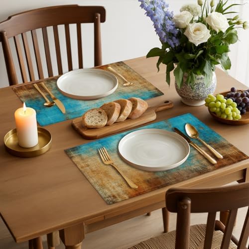 Farmhouse Placemats Set of 4, Outdoor Party Kitchen Table placemats Decor - Image 5