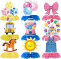 9 Pcs Kids Learning Show Theme Party Decorations, Honeycomb Centerpieces by EoBeCy