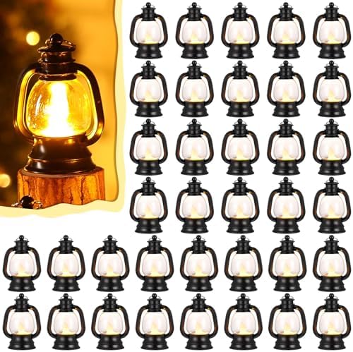 Ferraycle 72 Pcs Mini Lanterns Bulk 4 Inch Black Lamp Table Centerpieces by Ferraycle