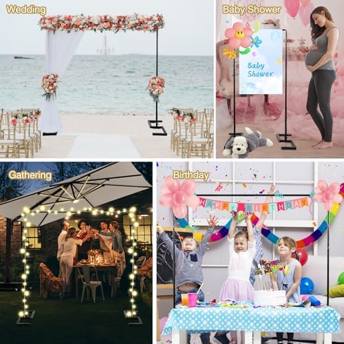 8.2 FT Wedding Arch Square Backdrop Stand Extra Clamps to Table Rod Frame - Image 7
