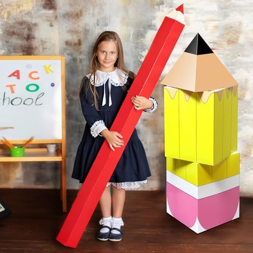 Bucherry 2 Pack/6 Pcs Back to School Decor Giant Classroom Pencil Props - Image 4