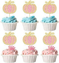 24Pcs Pink Pumpkin Cupcake Toppers Girl Baby Shower Decorations Pumpkin Birthday Decorations Cupcake Picks Pumpkin Gender Reveal Cupcake Toppers Party Supplies by Ephlyn