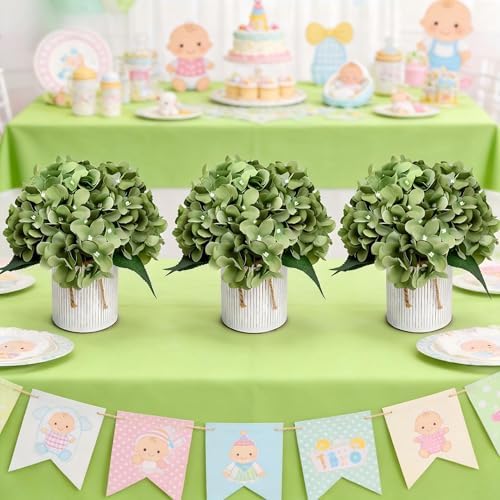 Sage Green Flower Table Centerpieces - Set of 6 - Image 2