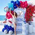 214 Pcs Dancing Queen Decoration Balloons Banner Artificial Bougainvillea for Bachelorette 70s Disco Wedding Bridal Shower Sparkly Party(Dancing Party) by Unknown