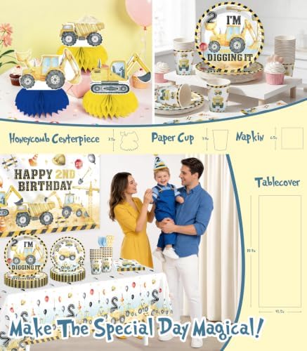 295PCS Cocomigo Im Digging Being 2 Birthday Decorations for 25 Guests - Image 5