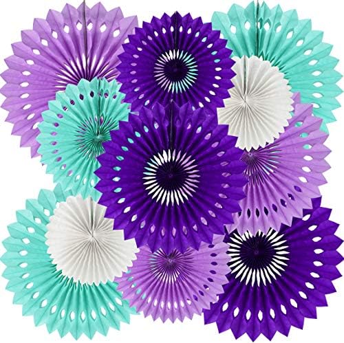 BEISHIDA Honeycomb Round Paper Fan Lavender Purple Hanging Party Decoration by Beishida