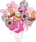 MiniInflat 16 Pcs Pink and Brown Cowgirl Party Balloons Decorations by MiniInflat