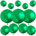 12PCS Metallic Green Round Foil Balloons 22" 15" 10" Large Chrome Green Balloon by vibzox