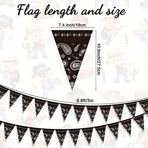 Tegeme 123 Pcs Western Cowboy Party Tableware Set for 30 Guests, Black - Image 3