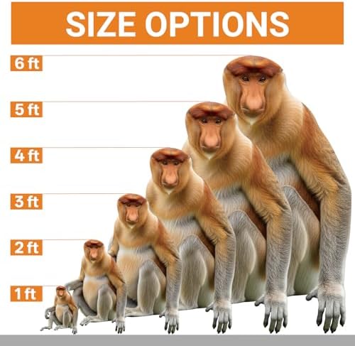 Proboscis Monkey Life Size Cardboard Cutout, 6FT Fun Animal - Image 3
