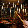 Raycare 20 Pcs Floating Candles with Wand, Magic Hanging Candles Flameless, Flickering LED Taper Candle with Wand Remote, Warm Light, Battery Operated Window Candle for Halloween Witch Wizzard Decors by Raycare