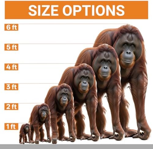 Orangutan 1FT Life Size Cardboard Cutout, Fun Animal Standup - Image 3