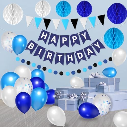 33 Packs Birthday Party Decorations Hanging Banner Circle Dot Triangles - Image 7