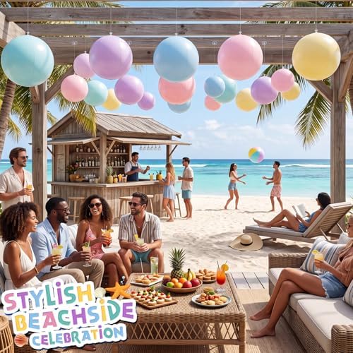 MiniInflat Pastel Beach Balls Decoration Inflatable - Image 5