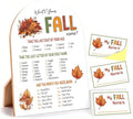 Autumn Party Icebreaker Wooden Sign, What's Your Fall Name Game by Unknown