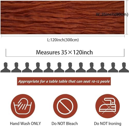 24 Pack Cheesecloth Table Runner, 35x120 Inch Terracotta Table Runners Rustic Burnt Orange Cheese Cloth Boho Gauze Semi Sheer Runner for Wedding Baby Shower Home Decor - Image 3