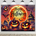BlissYard Halloween Backdrop Banner Pumpkin Moon Scene 8x6ft by BlissYard