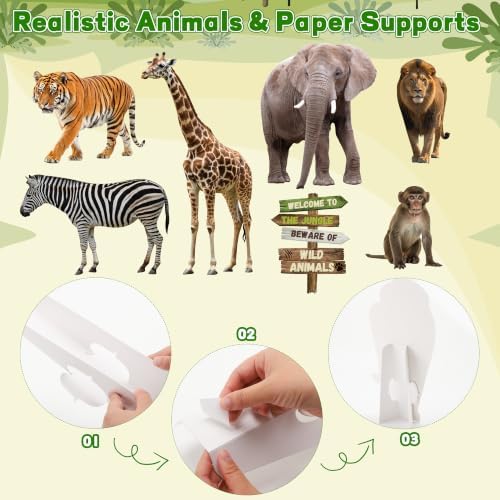 Fovths Jungle Safari Party Decorations Set 25 Pcs Jungle Theme Favor - Image 4