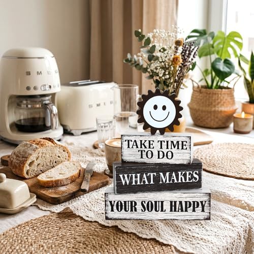 4 Pcs Inspirational Wooden Tiered Tray Decor, Motivational Decoration Gifts - Image 5