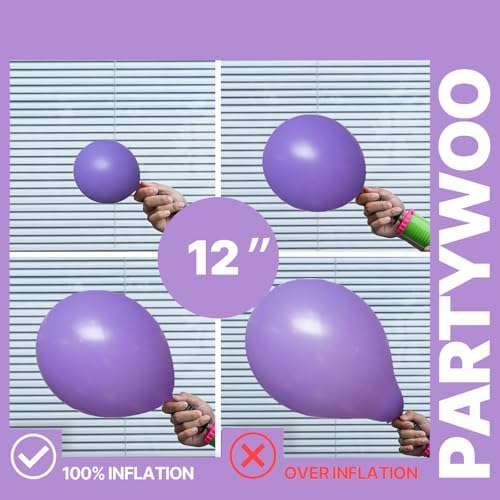 PartyWoo Purple Balloons 66pcs 12 Inch Light Purple Lilac Lavender Balloons - Image 5
