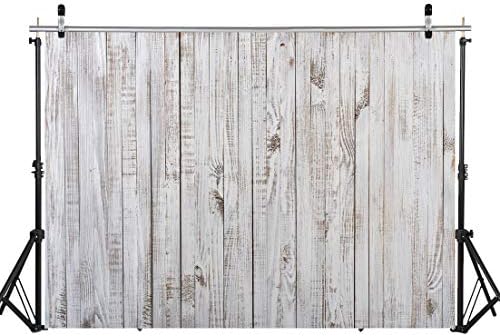 8x6FT Vintage Wood Backdrop Retro Rustic White Gray Wooden Floor Backdrops for Photography Kids Adult Photo Booth Video Shoot Vinyl Studio Prop 11890 - Image 2