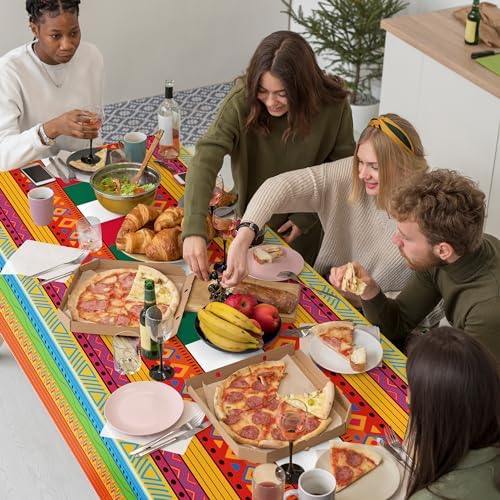 OHOME Cinco De Mayo Decorations - Fiesta Plastic Tablecloth - Image 5